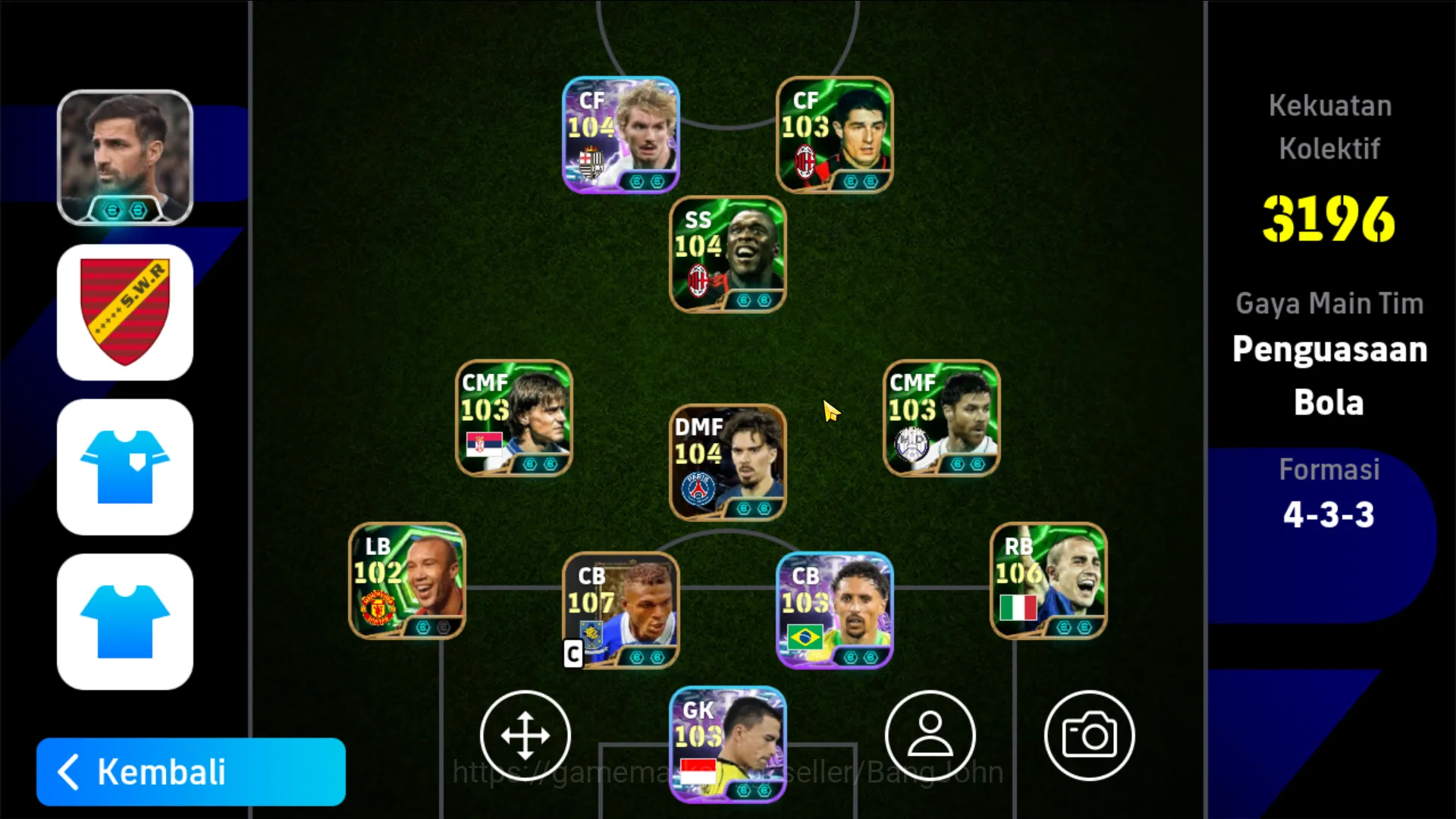 eFootball Accounts Others Power 3196 | Nick Woltemade Shotime | Daniele Massaro Epic db | Clarence Seedorf Epic db | EFB400B 2