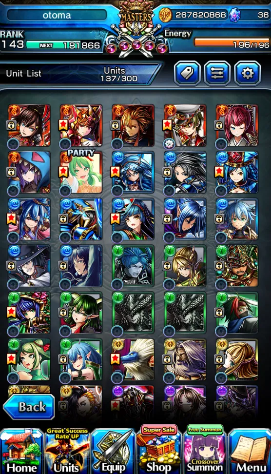 Grand Summoners Accounts Mid-Game [GLOBAL]Rank 143|25 Ascend 3