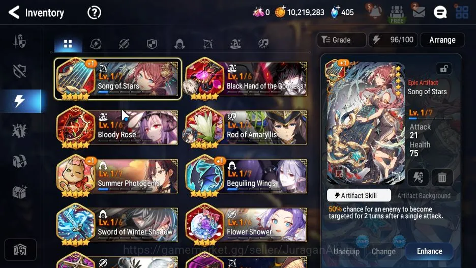 Epic Seven Accounts Mid-Tier Global Unverif |4ML(LQ Charlotte,Specimen Sez,Closer Charles,Harsetti)115 Char|POH On|Log 4