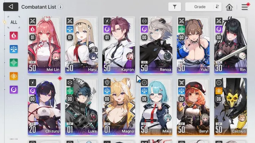 Chaos Zero Nightmare Accounts ASIA Lv51|9 SSR (HaruM1+Sign,MeiLinM1,KayronM1,Chi image 2