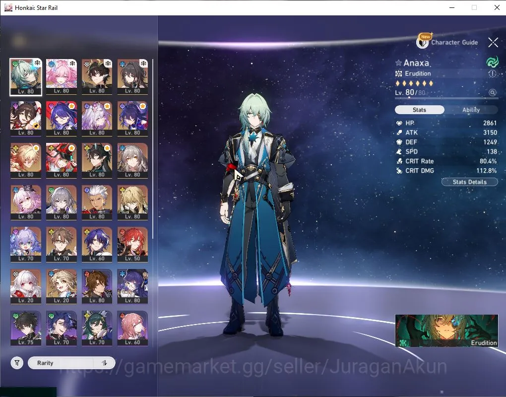 Honkai Star Rail Accounts ASIA | TL 70 | 13 Limited |(Anaxa,Dante,Acheron,My image 2