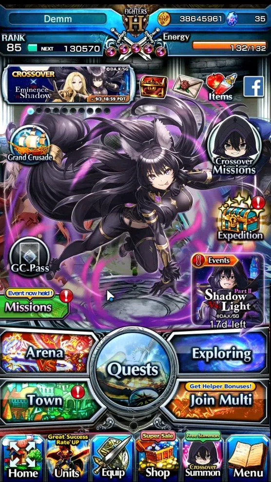 Grand Summoners Accounts End-Game Global|Rank 85|27 Ascend 23 TW| (UP Roy,S Miyu,S Emiya,Frieren,LM Isliid,Chloe Etc)+TW 1