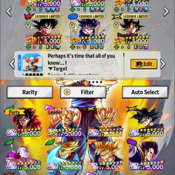 Dragon Ball Legends Accounts High-End Android |Lv.335|706M Total Power|6K CC|3 LR|8 UL|LR S Vegito,FWK Piccolo,SS3
