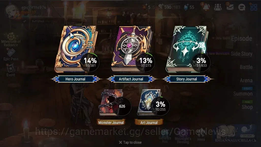 Epic Seven Accounts GLOBAL Unverif|NewEra|2 ML(Rhinna&Luciella,BHwayou image 3