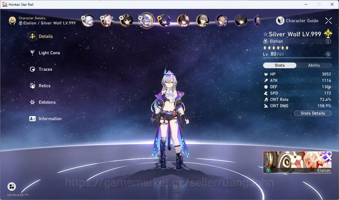 Honkai Star Rail Accounts ASIA | TL 63 | 8 LIMIT | YAO GUANG | SPARXIE | DAN image 2