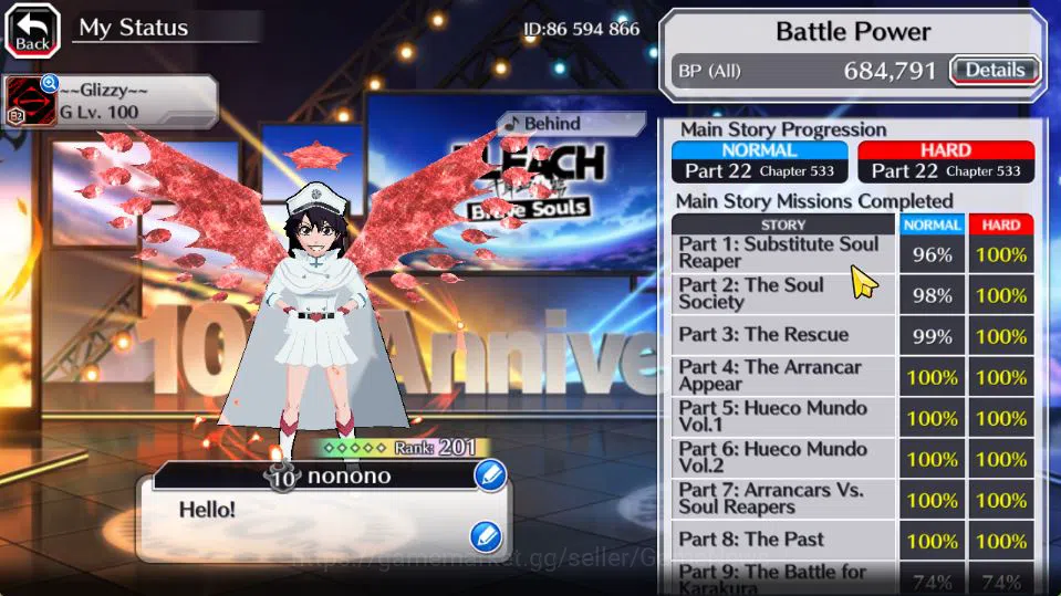 Bleach: Brave Souls Accounts [GLOBAL]50K Orbs|TYBW26[Bambietta,Meninas,Liltotto image 4