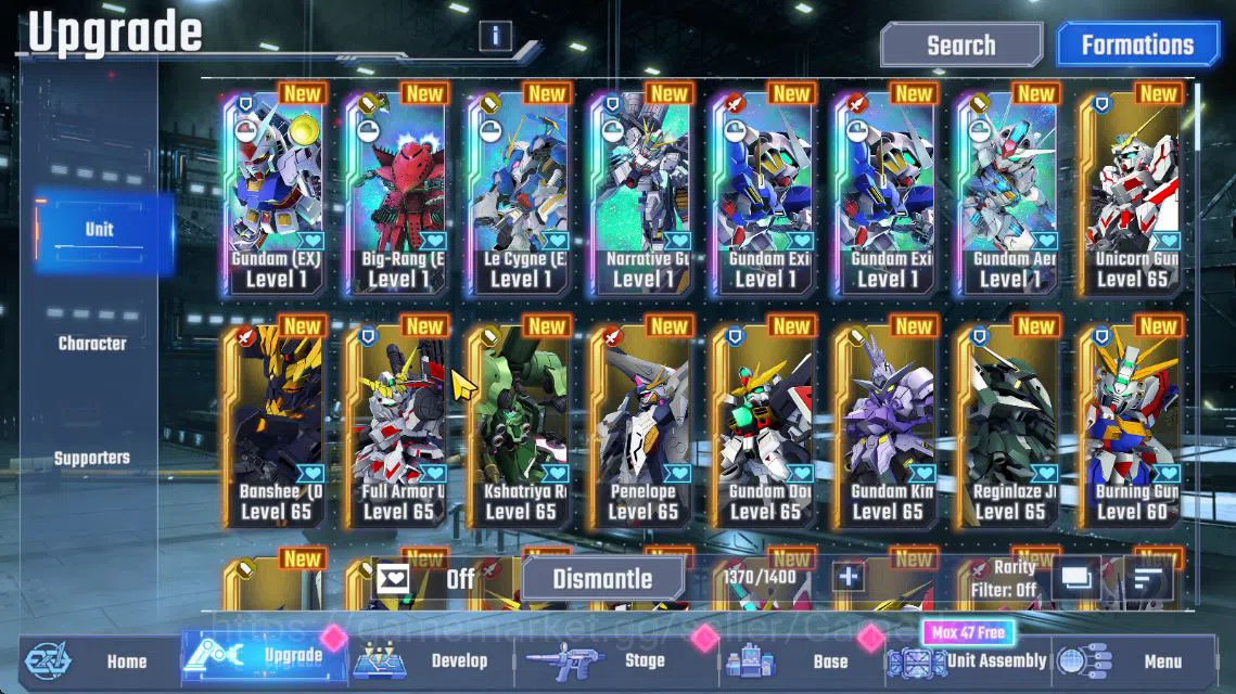 SD Gundam G Generation ETERNAL Accounts [Global] 173K DM | 6 UR | Big-Rang, Exia LB 1, Aerial, Narrative A-Pack, Le Cygne
