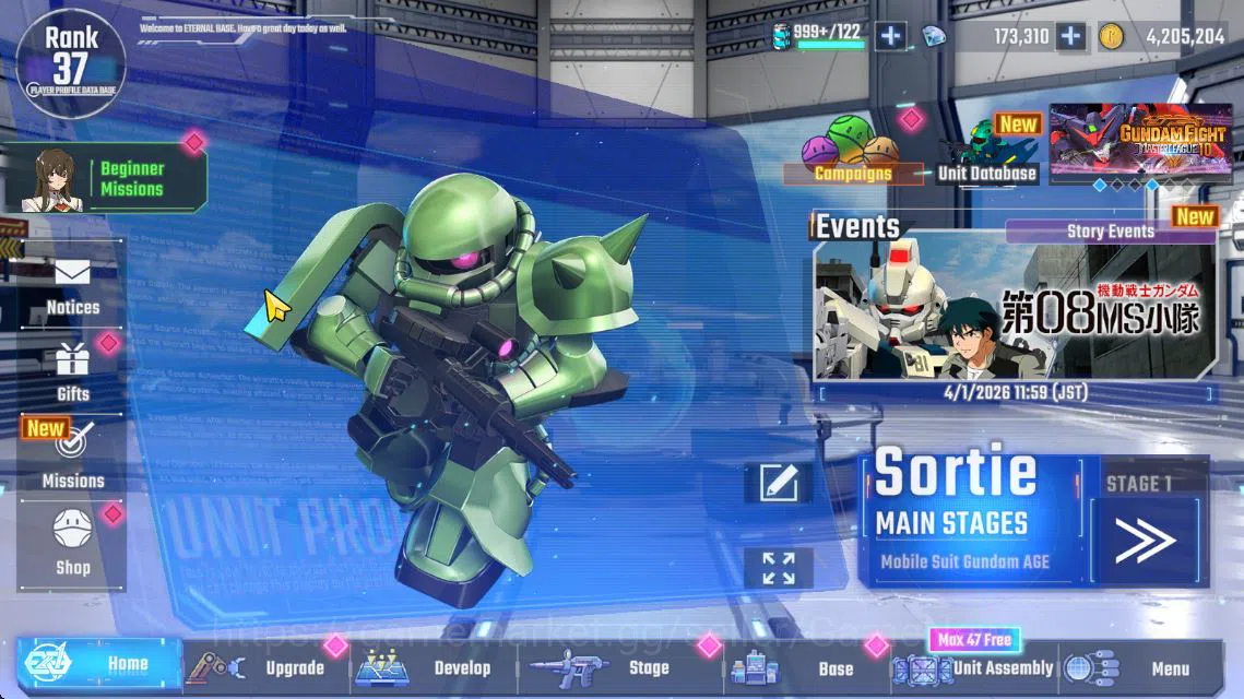 SD Gundam G Generation ETERNAL Accounts [Global] 173K DM | 6 UR | Big-Rang, Exia LB 1, Aerial, Narrative A-Pack, Le Cygne 4