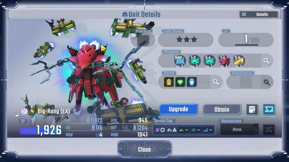 SD Gundam G Generation ETERNAL Accounts [Global] 173K DM | 6 UR | Big-Rang, Exia LB 1, Aerial, Narrative A-Pack, Le Cygne 6