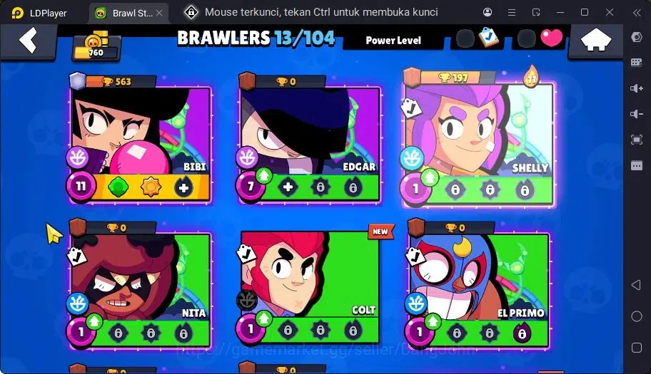 Brawl Stars Accounts Trophy 760|13 Brawler|3 Mythic(Tara,Otis,Tickoyaki),3 Epic,1 S Rare Skins|1817 Bling | ProtectOff 11