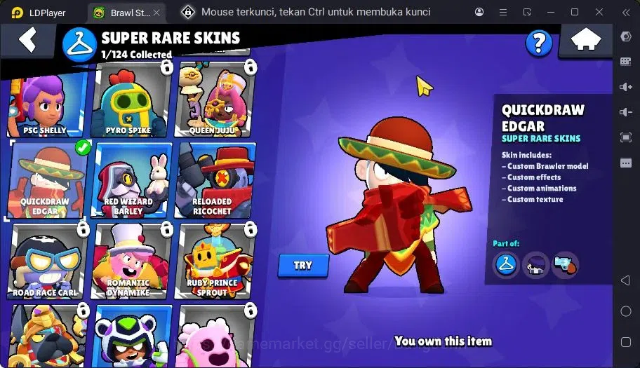 Brawl Stars Accounts Trophy 760|13 Brawler|3 Mythic(Tara,Otis,Tickoyaki),3 Epic,1 S Rare Skins|1817 Bling | ProtectOff 3