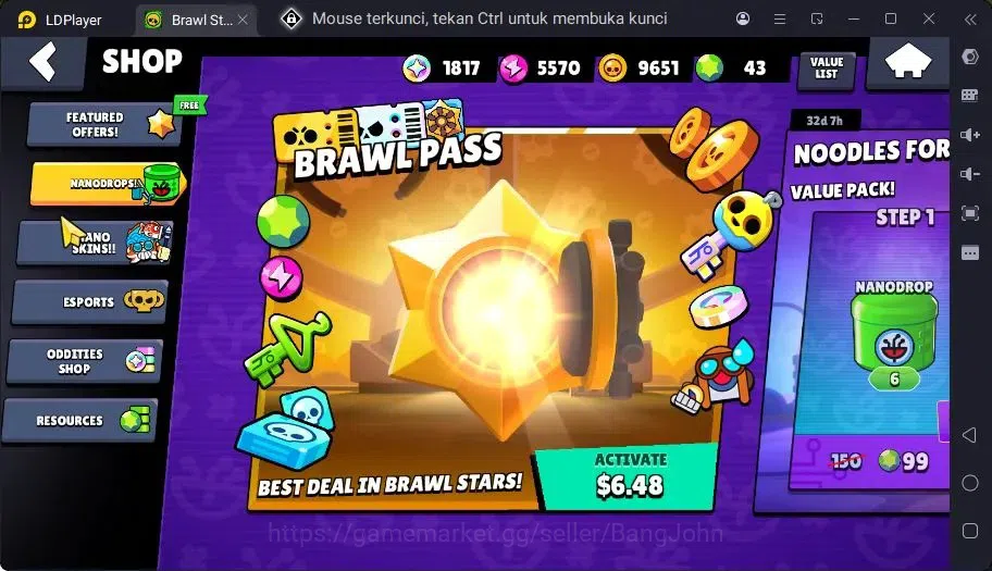 Brawl Stars Accounts Trophy 760|13 Brawler|3 Mythic(Tara,Otis,Tickoyaki),3 Epic,1 S Rare Skins|1817 Bling | ProtectOff 9