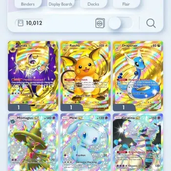 Pokémon TCG Pocket Accounts Rare Card EN 10K Card|182 EX|3 Crown (Lunala,Raichu,Dragonair) 53 Shiny|MegaDeck