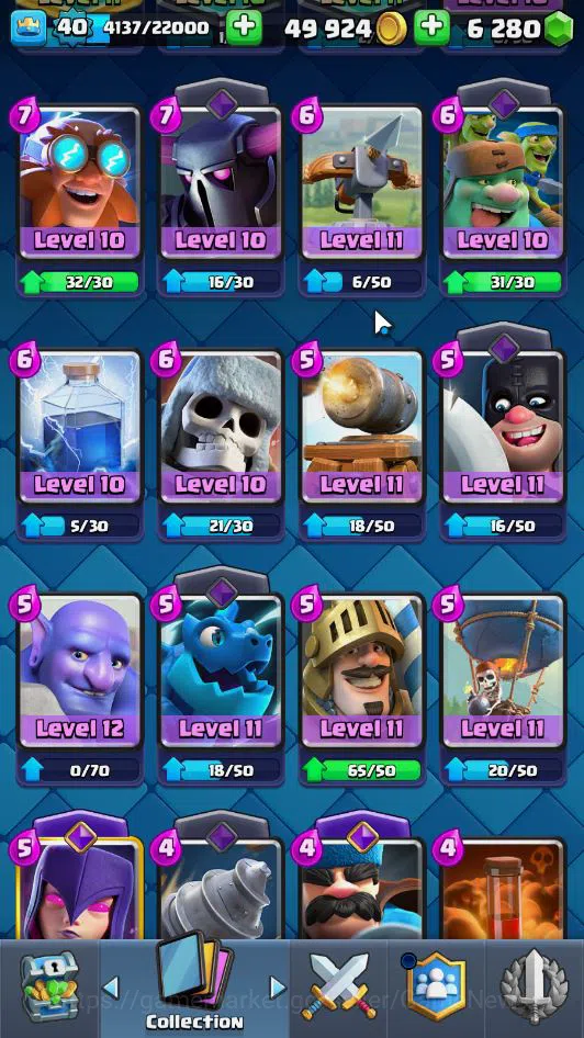 Clash Royale Accounts Midgame Lv 40|Trophy 7581|KTL 13|Limited Skin|Card 119| 1 Hero 7 EVO 6 Champ 22 Legendary 33 Epic 29 16