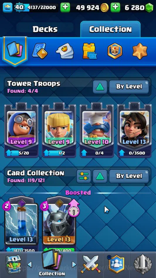 Clash Royale Accounts Midgame Lv 40|Trophy 7581|KTL 13|Limited Skin|Card 119| 1 Hero 7 EVO 6 Champ 22 Legendary 33 Epic 29 5