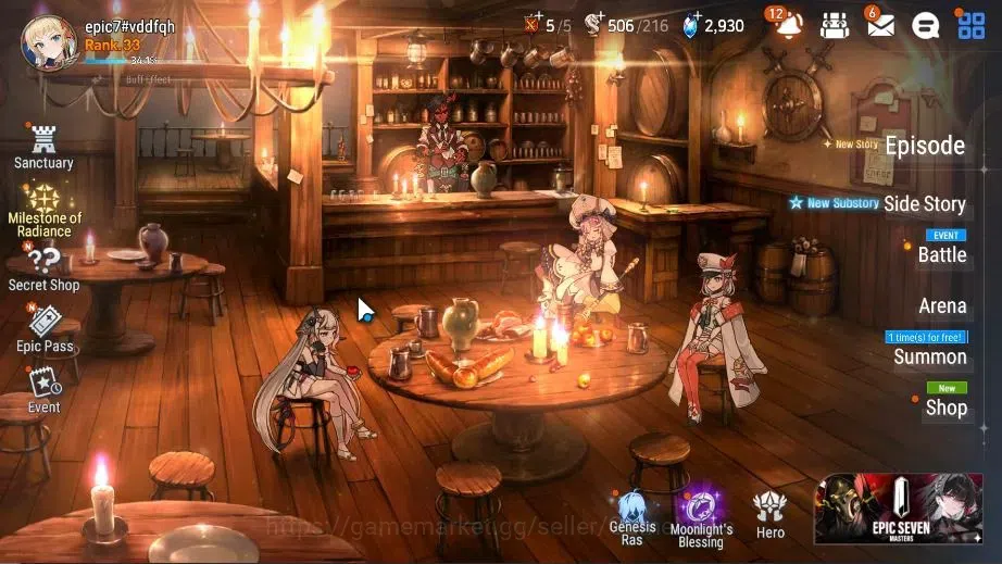 Epic Seven Accounts Global Unverif|New Era|4 ML(LOTScales,Abysal Yufin image 1