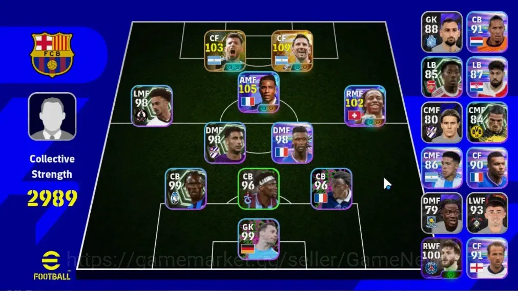 eFootball Accounts Legends & Iconic Players Android|Big Time Lionel Messi|3 Show Time Michael Olise,Johan Manzambi|3 Epic 1