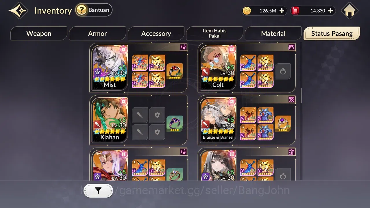 Seven Knights Re:Birth Accounts Global|4EX7(JuriTC3,MeliaTC1,Rosie,Gelidus)30TC6(S image 11