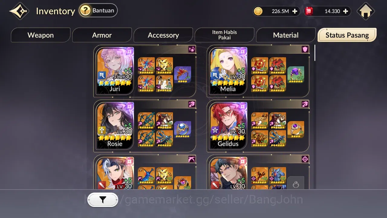 Seven Knights Re:Birth Accounts Global|4EX7(JuriTC3,MeliaTC1,Rosie,Gelidus)30TC6(S image 4