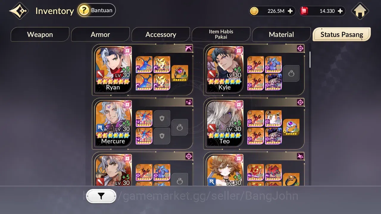 Seven Knights Re:Birth Accounts Global|4EX7(JuriTC3,MeliaTC1,Rosie,Gelidus)30TC6(S image 5