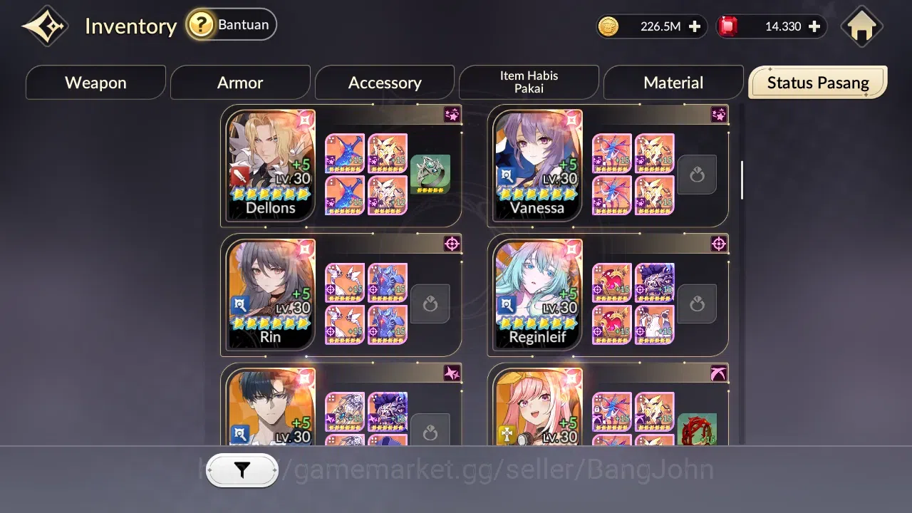Seven Knights Re:Birth Accounts Global|4EX7(JuriTC3,MeliaTC1,Rosie,Gelidus)30TC6(S image 8