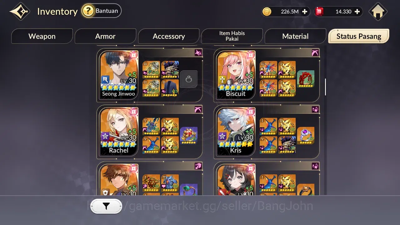 Seven Knights Re:Birth Accounts Global|4EX7(JuriTC3,MeliaTC1,Rosie,Gelidus)30TC6(S image 9