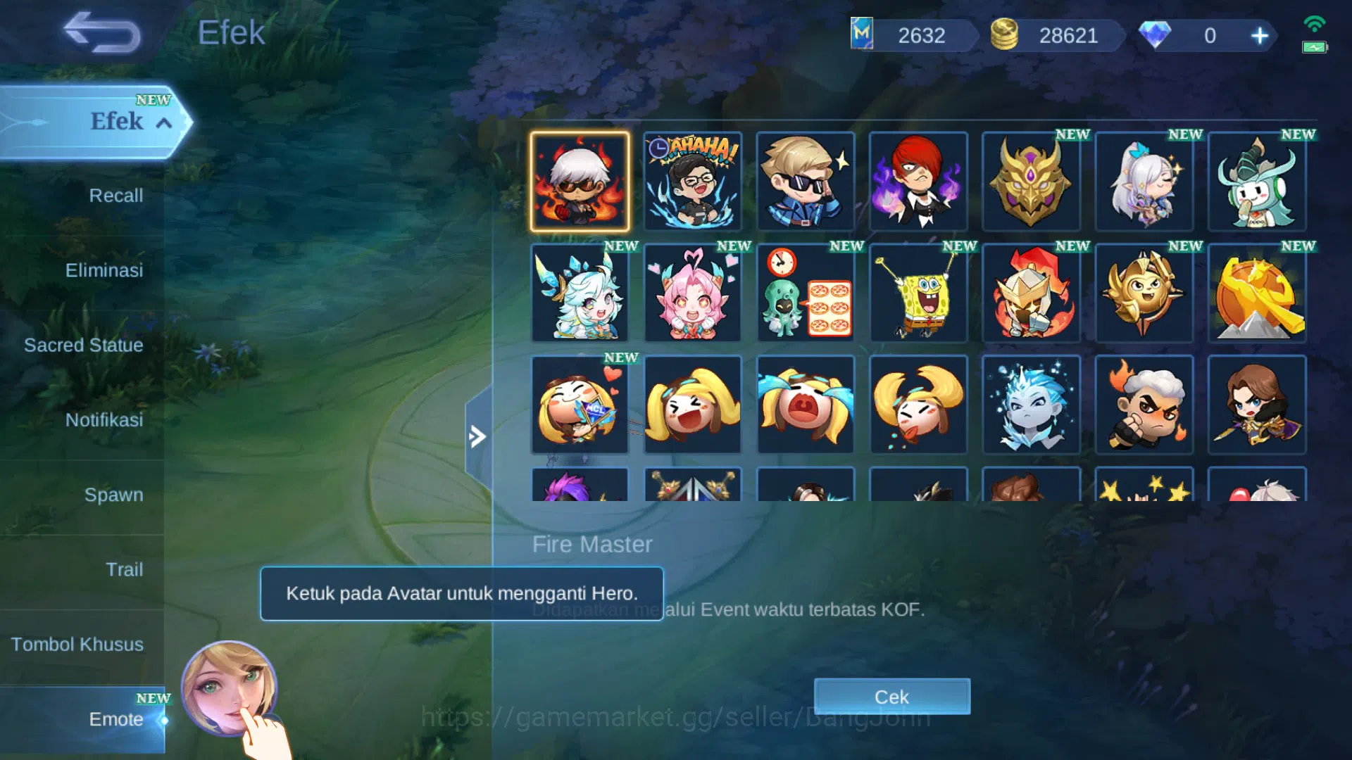 Mobile Legends: Bang Bang Accounts Hero 112 | Skin 171 |CC Natalia|P.ACE Fanny|Sponge image 10
