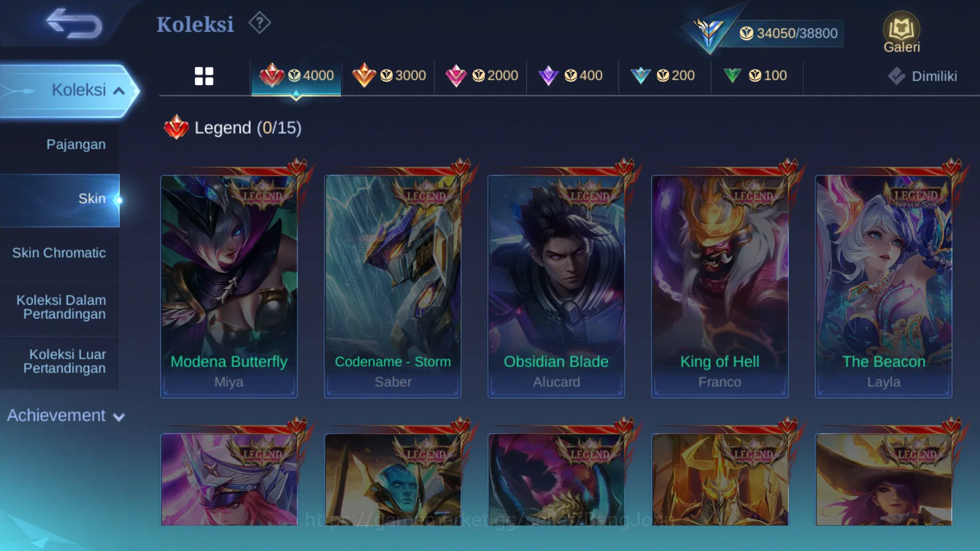 Mobile Legends: Bang Bang Accounts Hero 112 | Skin 171 |CC Natalia|P.ACE Fanny|Sponge image 11