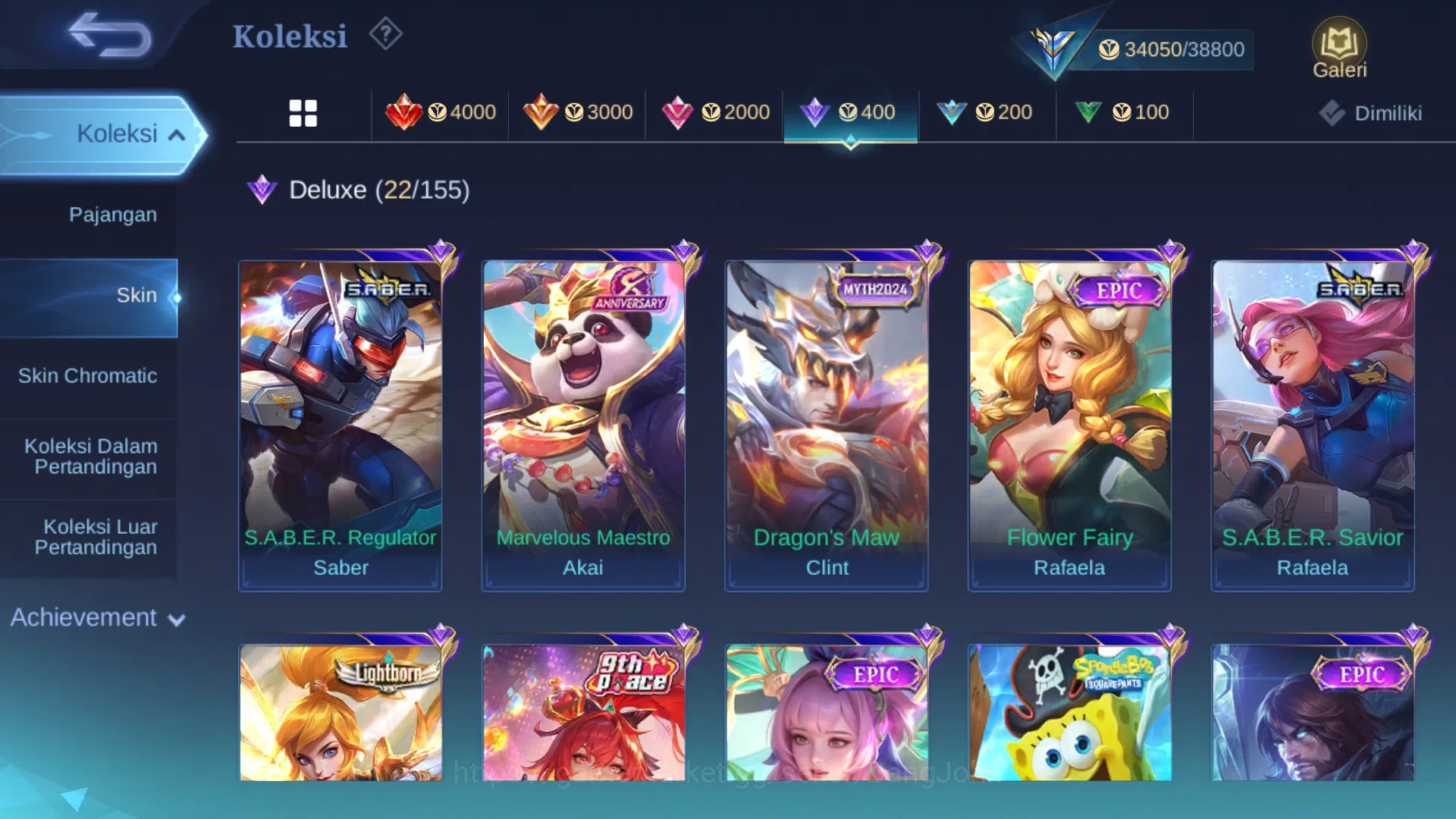 Mobile Legends: Bang Bang Accounts Hero 112 | Skin 171 |CC Natalia|P.ACE Fanny|Sponge image 14