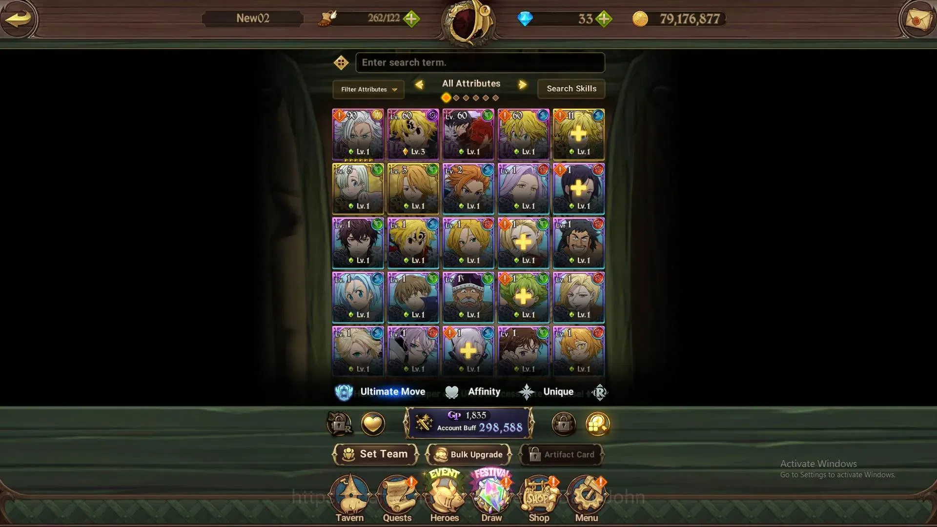 The Seven Deadly Sins: Grand Cross Accounts GOBAL | 298K CC | 3 UR | UR Mesis 3/6, Menor 1/6,  image 5