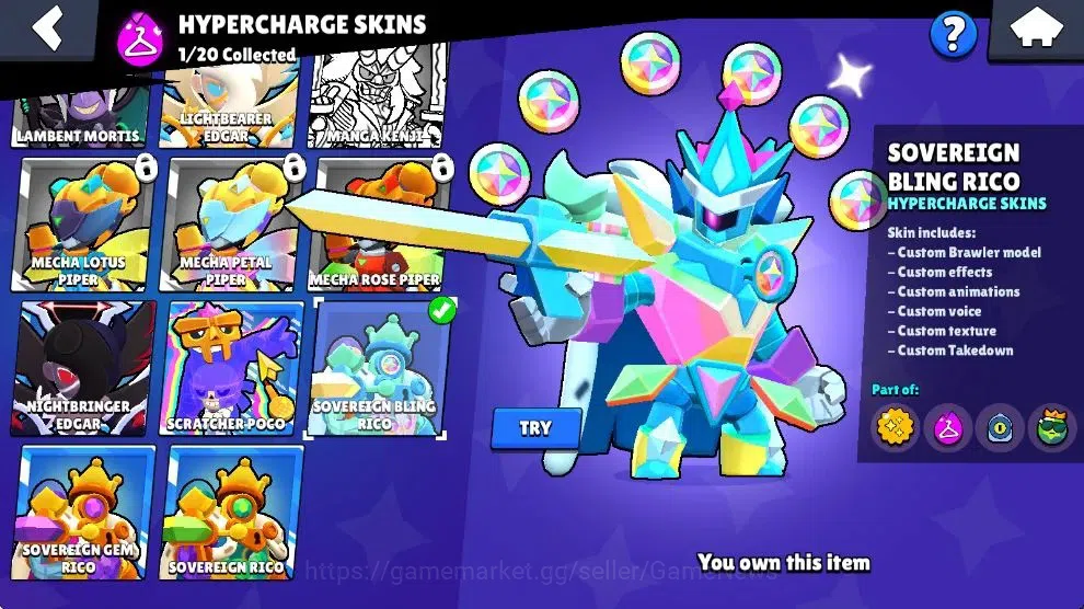 Brawl Stars Accounts 1621 Trophy|145 Gem|38 Brawlers 4 Max Lvl|1 Hypch  image 10