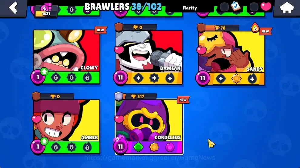 Brawl Stars Accounts 1621 Trophy|145 Gem|38 Brawlers 4 Max Lvl|1 Hypch  image 6