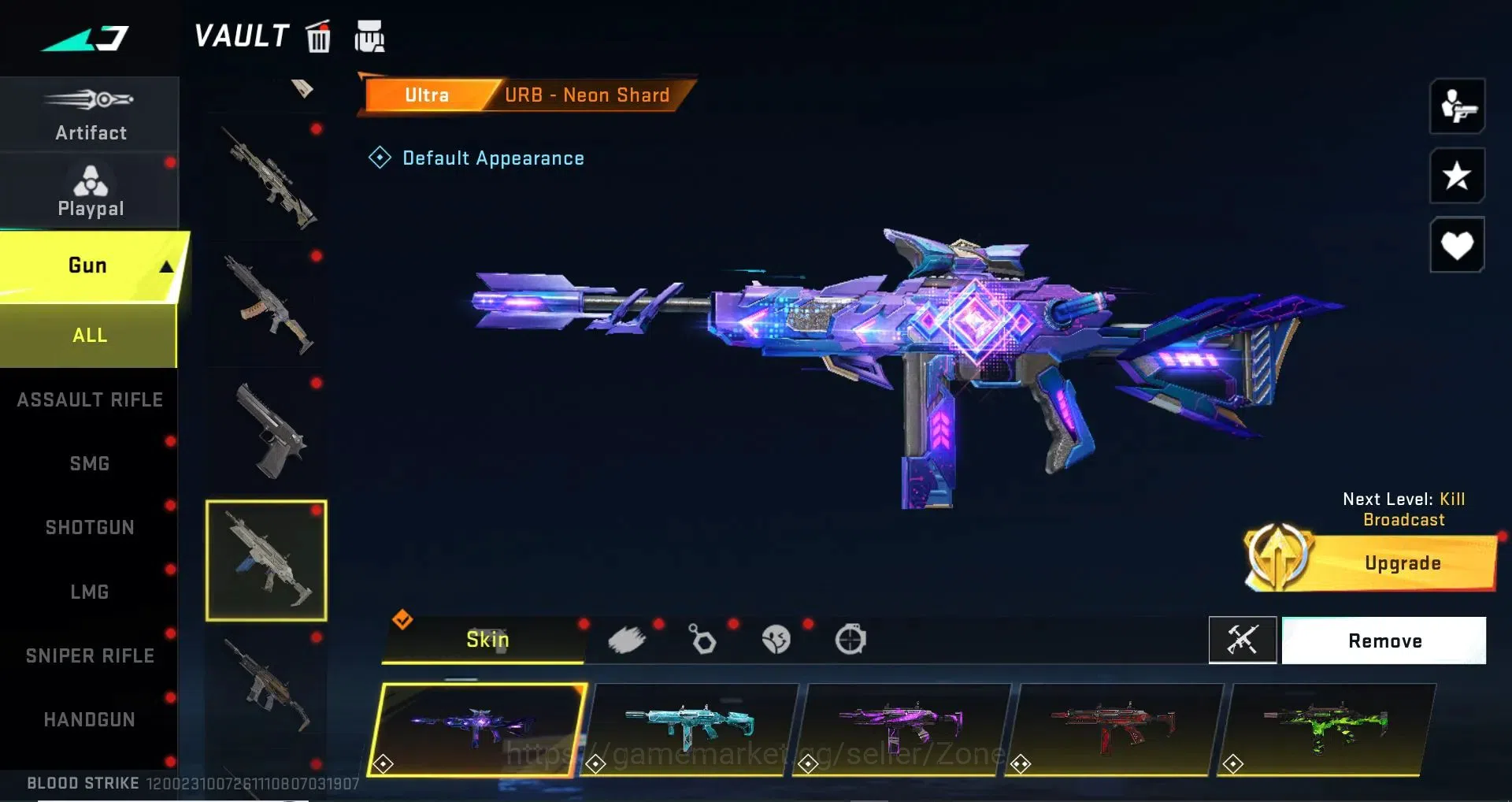 Blood Strike Accounts High-End ASIA|3 AOT|1 ETERNAL: M4A1 Blight's Embrace|8 ULTRA GUNS|3 LIMITED GUNS|10 LEGENDARY 15