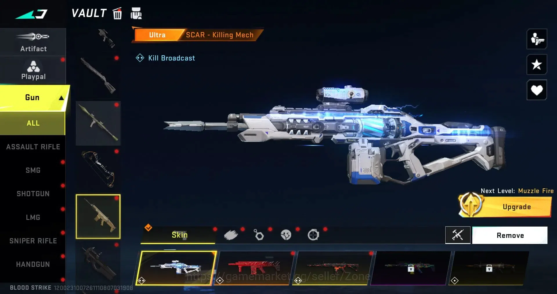 Blood Strike Accounts High-End ASIA|3 AOT|1 ETERNAL: M4A1 Blight's Embrace|8 ULTRA GUNS|3 LIMITED GUNS|10 LEGENDARY 19