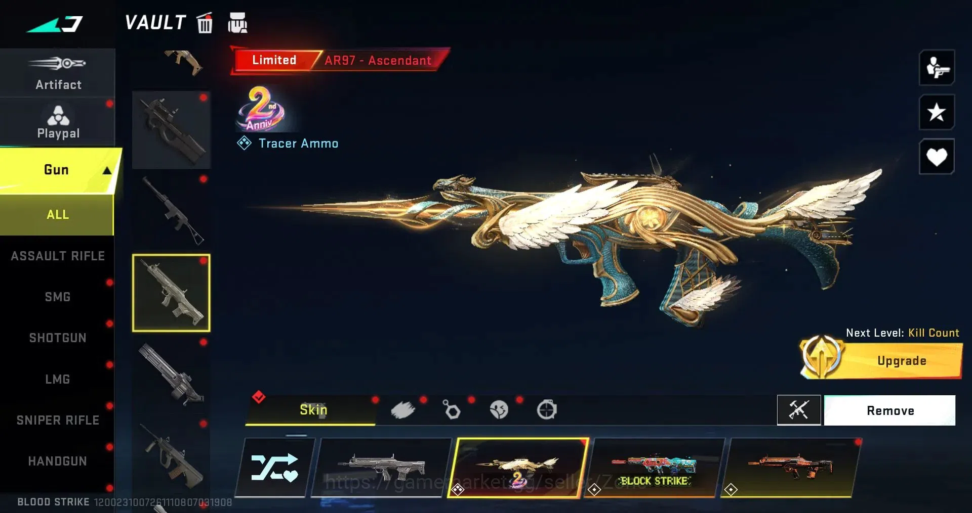 Blood Strike Accounts High-End ASIA|3 AOT|1 ETERNAL: M4A1 Blight's Embrace|8 ULTRA GUNS|3 LIMITED GUNS|10 LEGENDARY 20