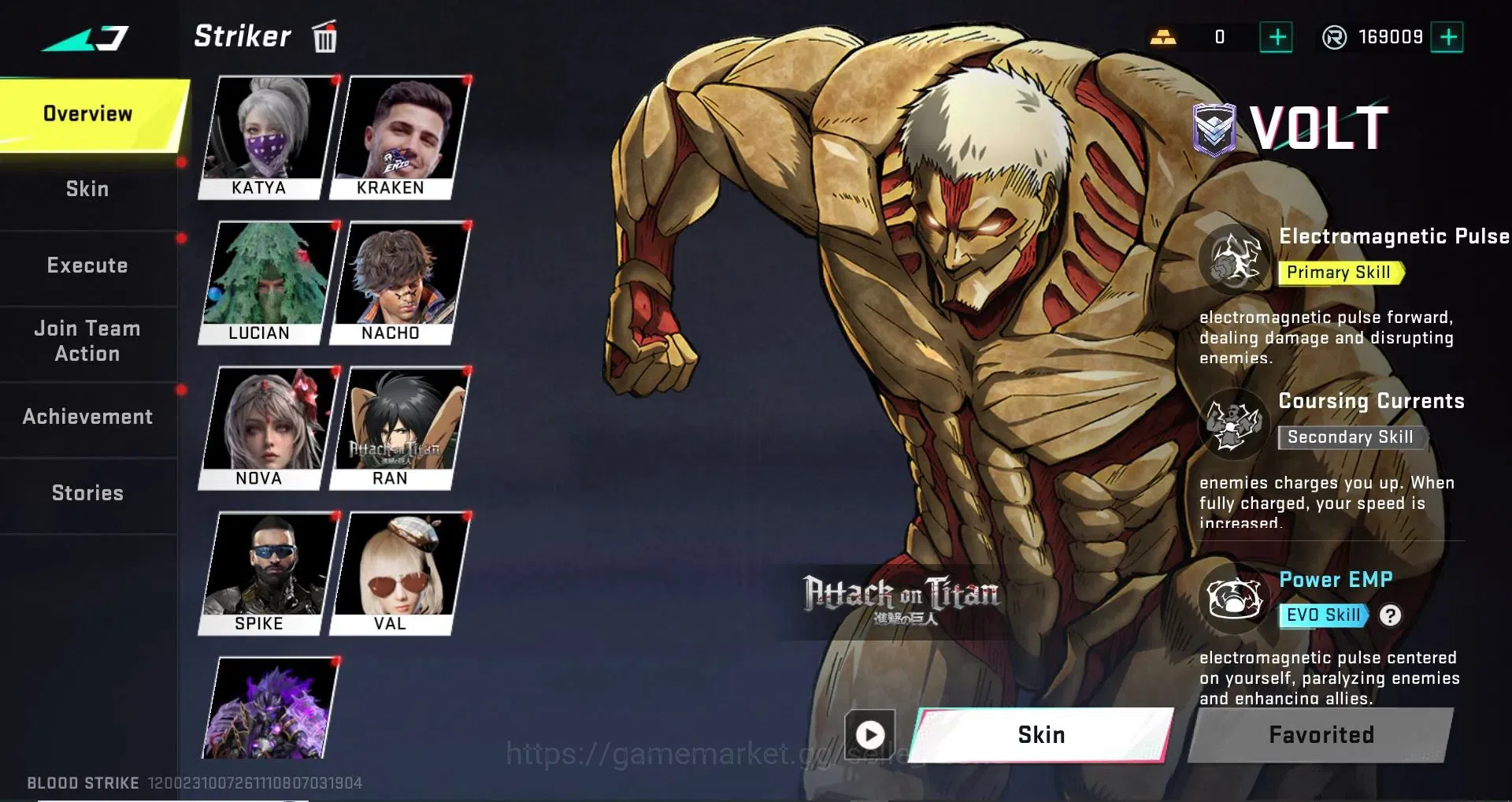 Blood Strike Accounts High-End ASIA|3 AOT|1 ETERNAL: M4A1 Blight's Embrace|8 ULTRA GUNS|3 LIMITED GUNS|10 LEGENDARY 3