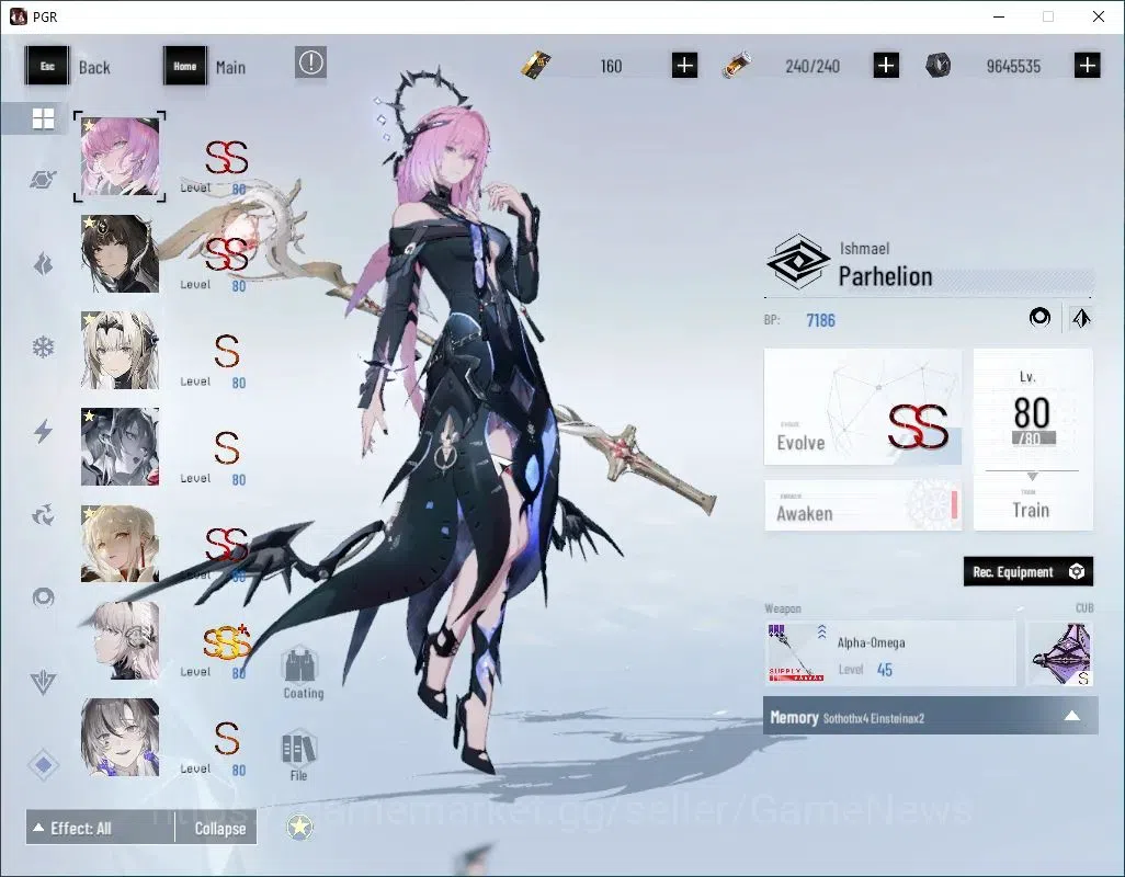 Punishing: Gray Raven Accounts Asia|Lv 99|[SS Parhelion,SS LuciaCW,Daemonnisa]+Si image 3