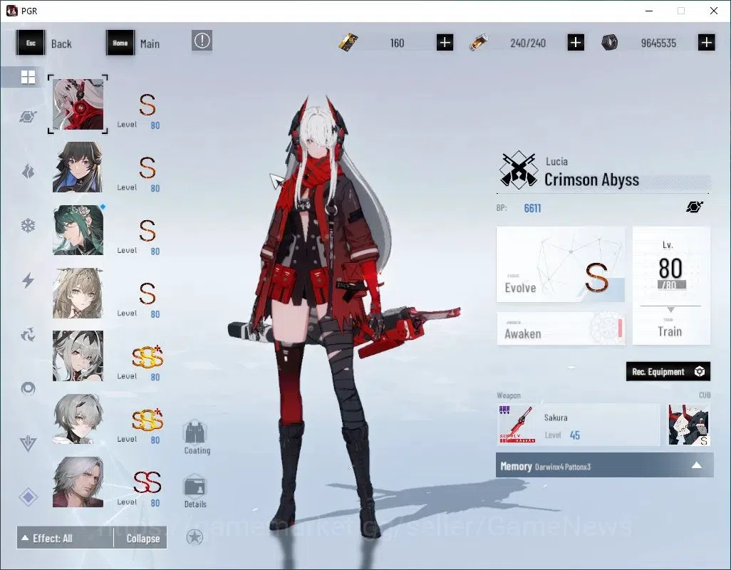 Punishing: Gray Raven Accounts Asia|Lv 99|[SS Parhelion,SS LuciaCW,Daemonnisa]+Si image 4