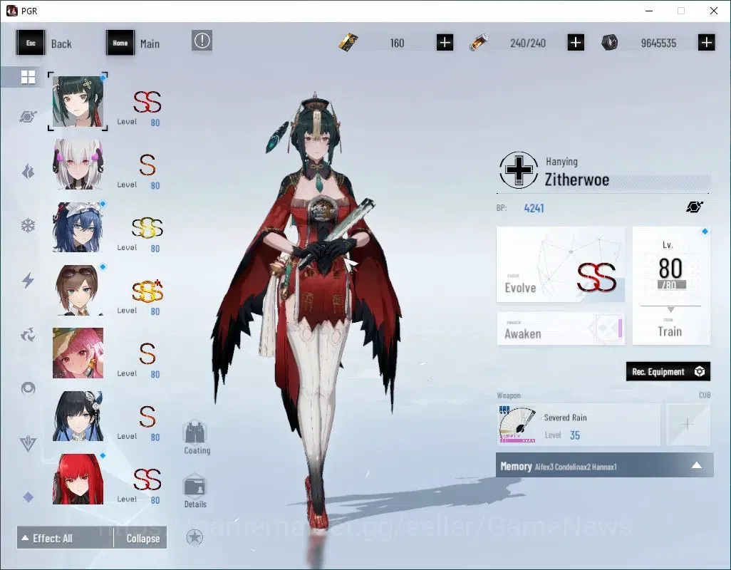 Punishing: Gray Raven Accounts Asia|Lv 99|[SS Parhelion,SS LuciaCW,Daemonnisa]+Si image 6