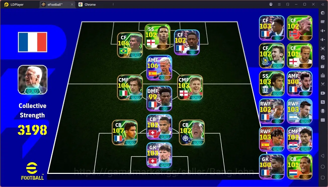 eFootball Accounts Legends & Iconic Players Mobile |PW 3198|Epic Varane,Pirlo,Romário,Gerrard,Shevchenko 1