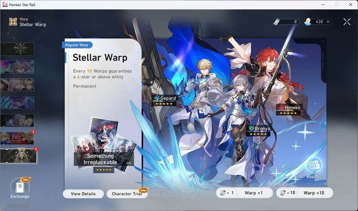 Honkai Star Rail Accounts Others ASIA | TL 60 | 8 LIMIT | THE HERTA | DAN HENG | CASTORICE | SPARKLE | FU XUAN |SPEC PASS 0 10