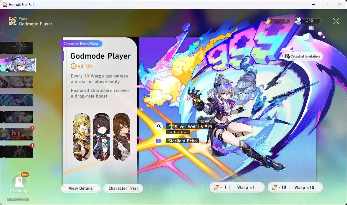 Honkai Star Rail Accounts Others ASIA | TL 60 | 8 LIMIT | THE HERTA | DAN HENG | CASTORICE | SPARKLE | FU XUAN |SPEC PASS 0 11