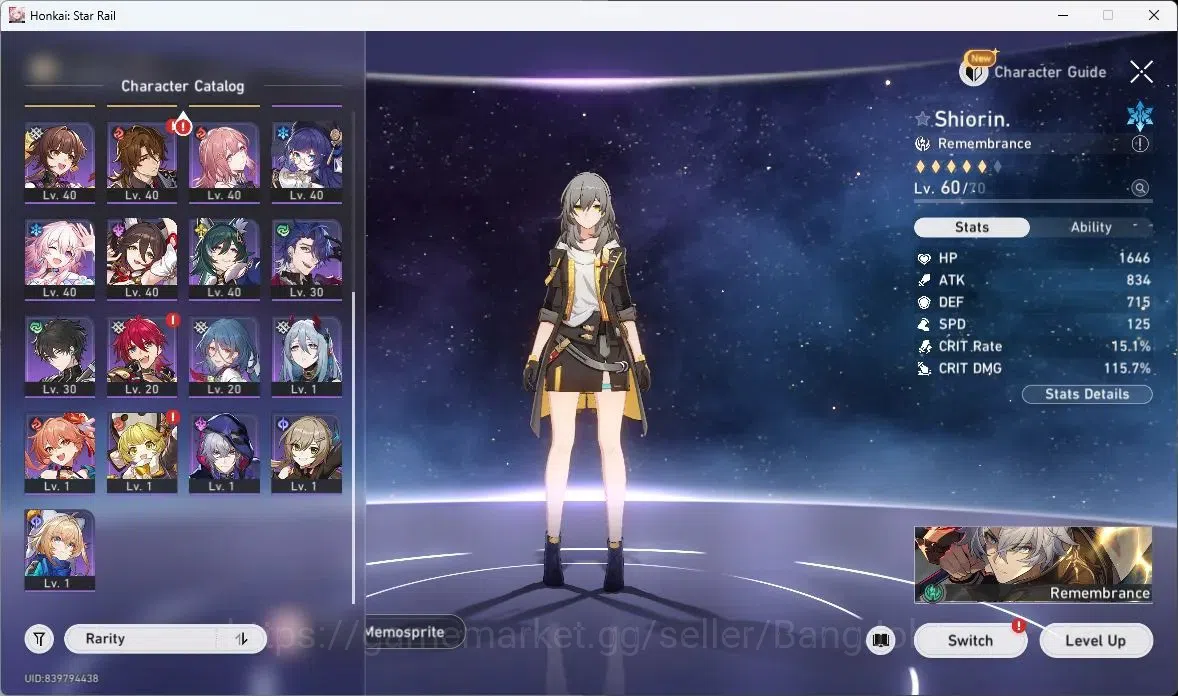 Honkai Star Rail Accounts Others ASIA | TL 60 | 8 LIMIT | THE HERTA | DAN HENG | CASTORICE | SPARKLE | FU XUAN |SPEC PASS 0 13