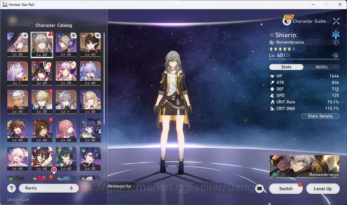 Honkai Star Rail Accounts Others ASIA | TL 60 | 8 LIMIT | THE HERTA | DAN HENG | CASTORICE | SPARKLE | FU XUAN |SPEC PASS 0 14
