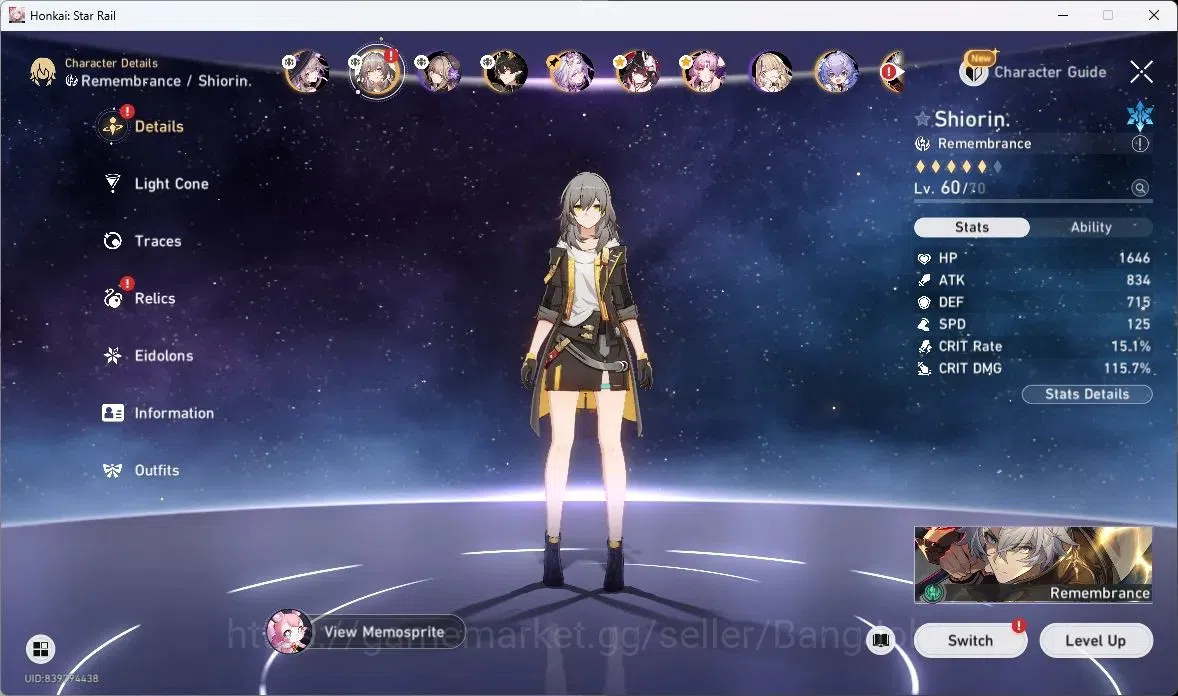 Honkai Star Rail Accounts Others ASIA | TL 60 | 8 LIMIT | THE HERTA | DAN HENG | CASTORICE | SPARKLE | FU XUAN |SPEC PASS 0 15