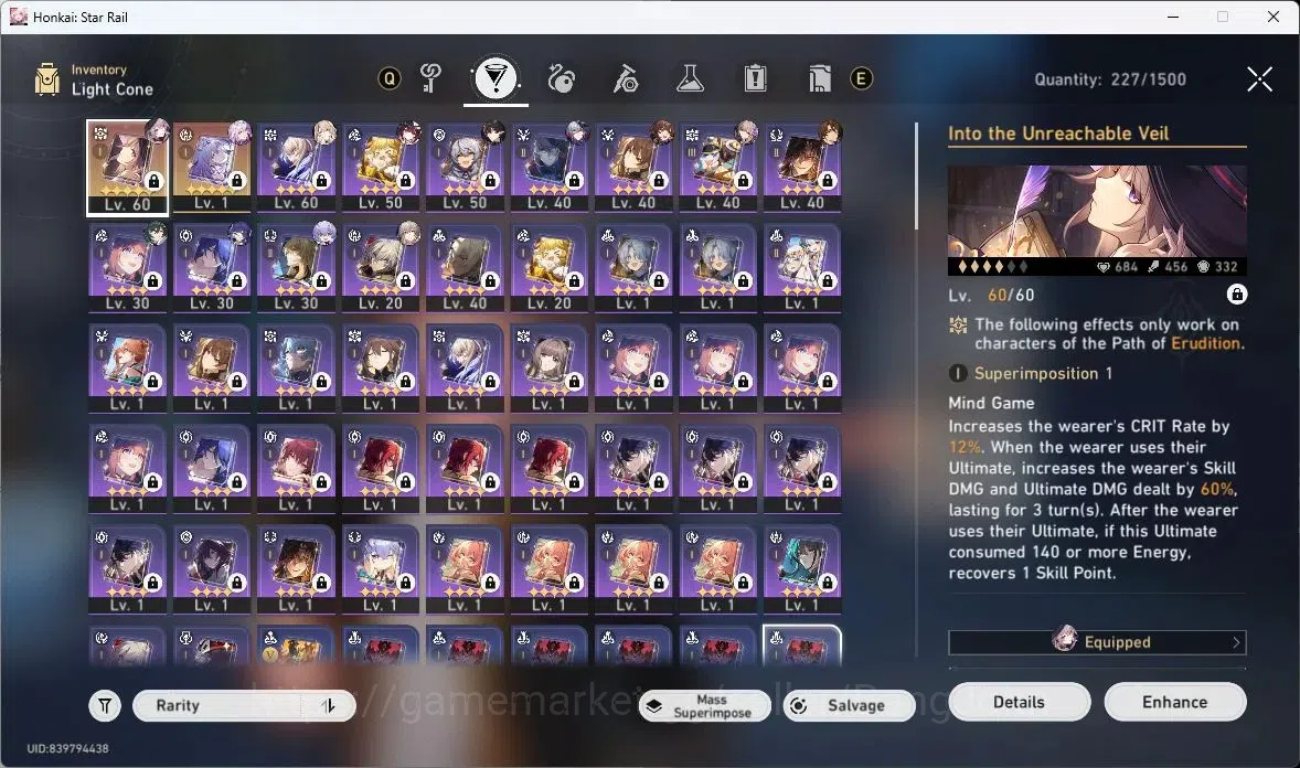 Honkai Star Rail Accounts Others ASIA | TL 60 | 8 LIMIT | THE HERTA | DAN HENG | CASTORICE | SPARKLE | FU XUAN |SPEC PASS 0 8