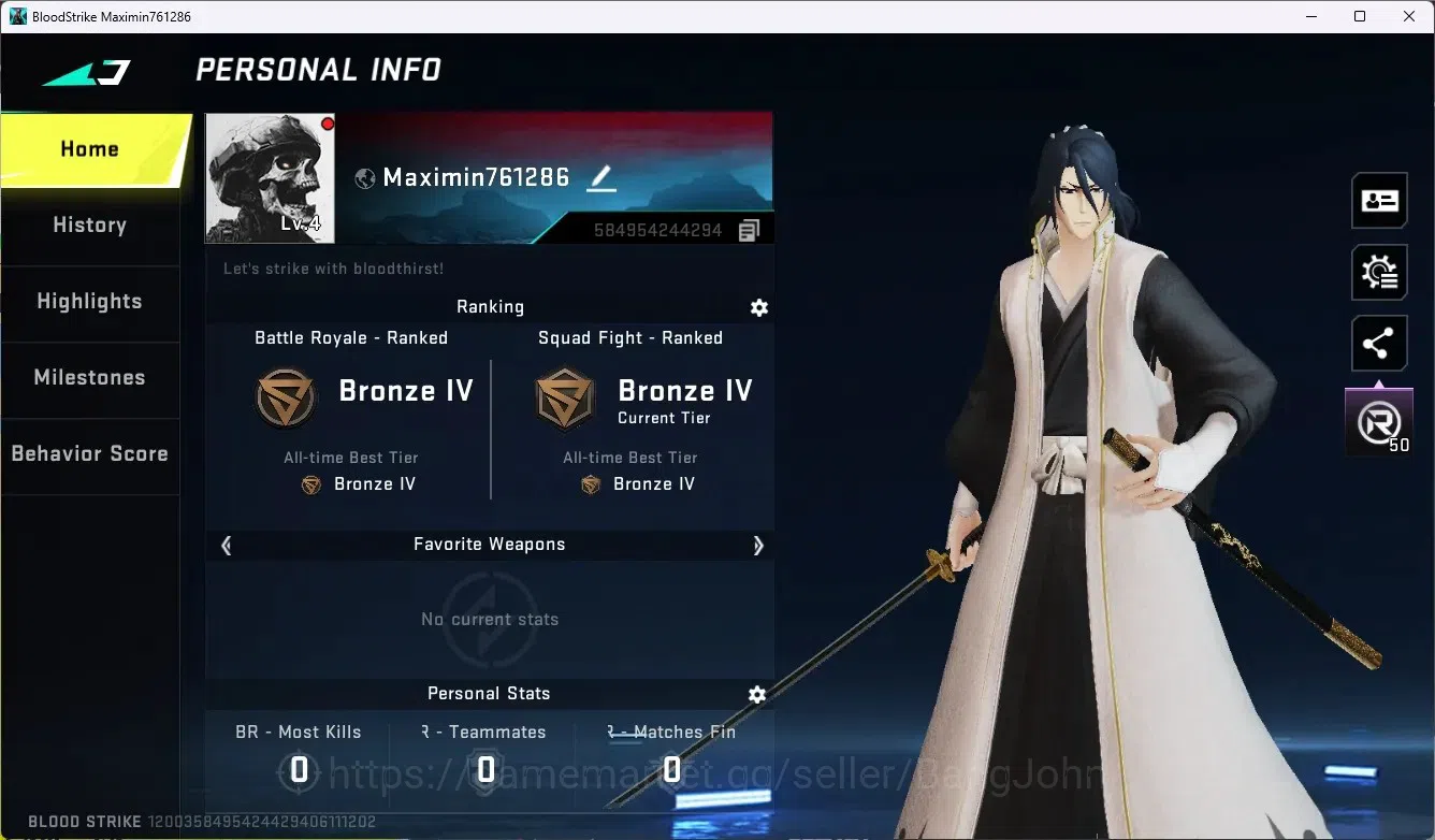 Blood Strike Accounts ASIA|Collab Gun MCX - EVA-00|2 Legendary Gun|Ethan image 1