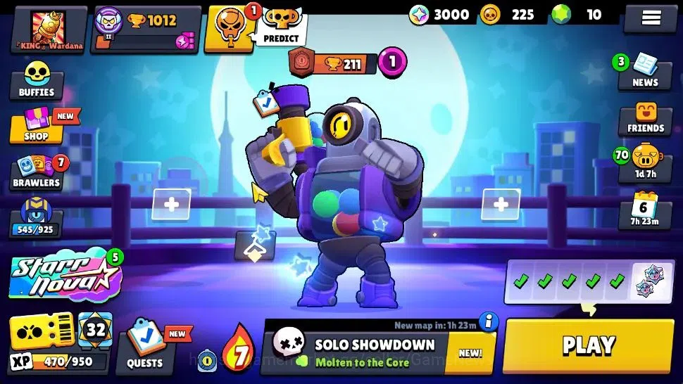 Brawl Stars Accounts 1012 Trophy | 14 Brawlers 2 Max Lv (Shelly, Penny) image 1