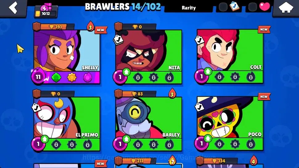 Brawl Stars Accounts 1012 Trophy | 14 Brawlers 2 Max Lv (Shelly, Penny) image 7