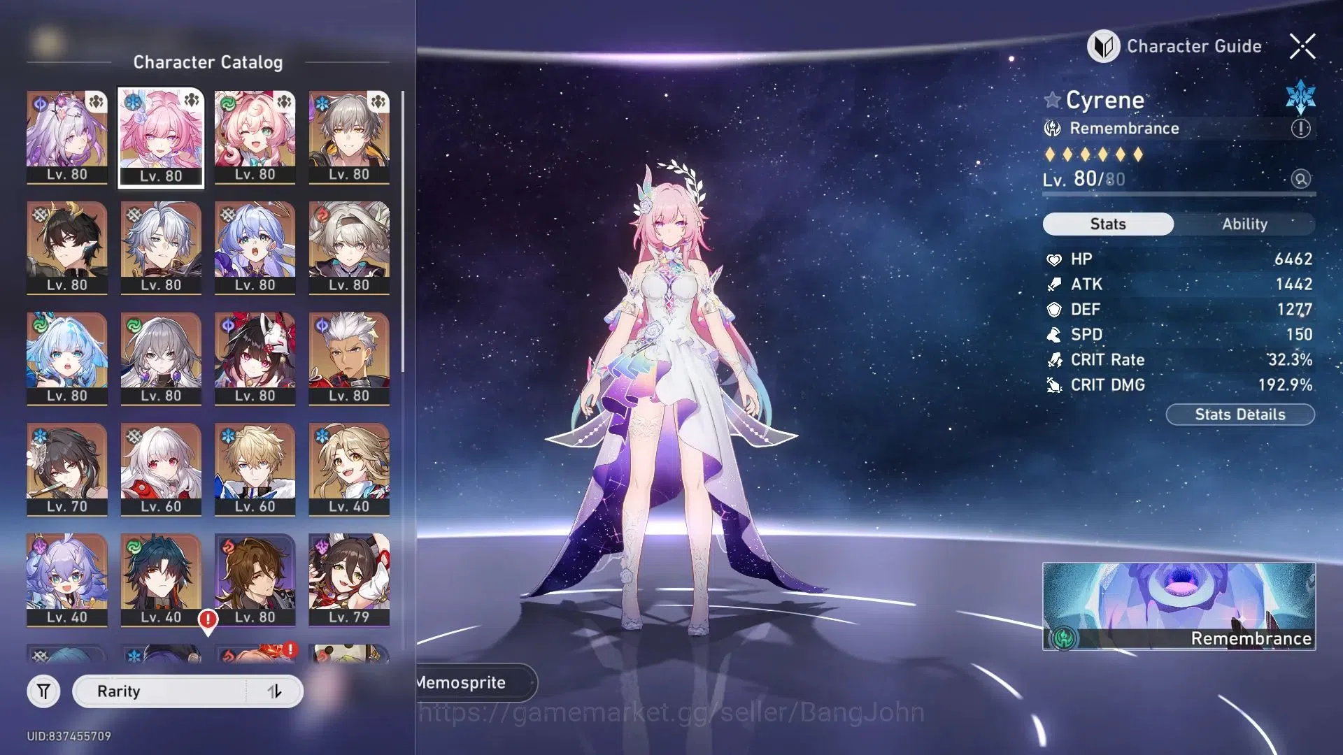 Honkai Star Rail Accounts End Game ASIA| TL70 Max|11 Lim|Castorice L80 (208% CDmg)|Firefly L80|Grand Finale VI Cleared 5